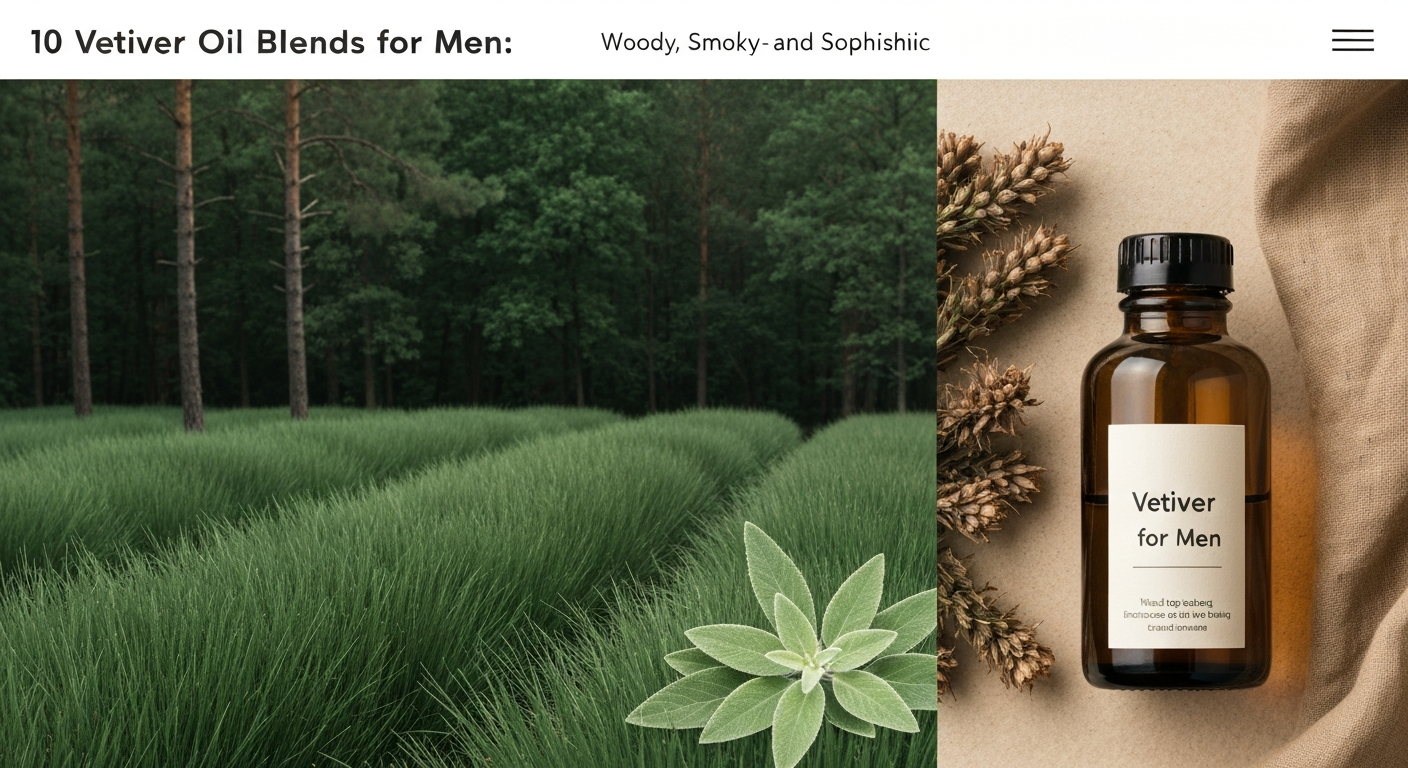 10 Vetiver Oil Blends for Men: Woody, Smoky, and Sophisticated