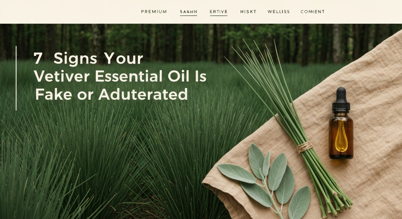 7 Signs Your Vetiver Essential Oil Is Fake or Adulterated