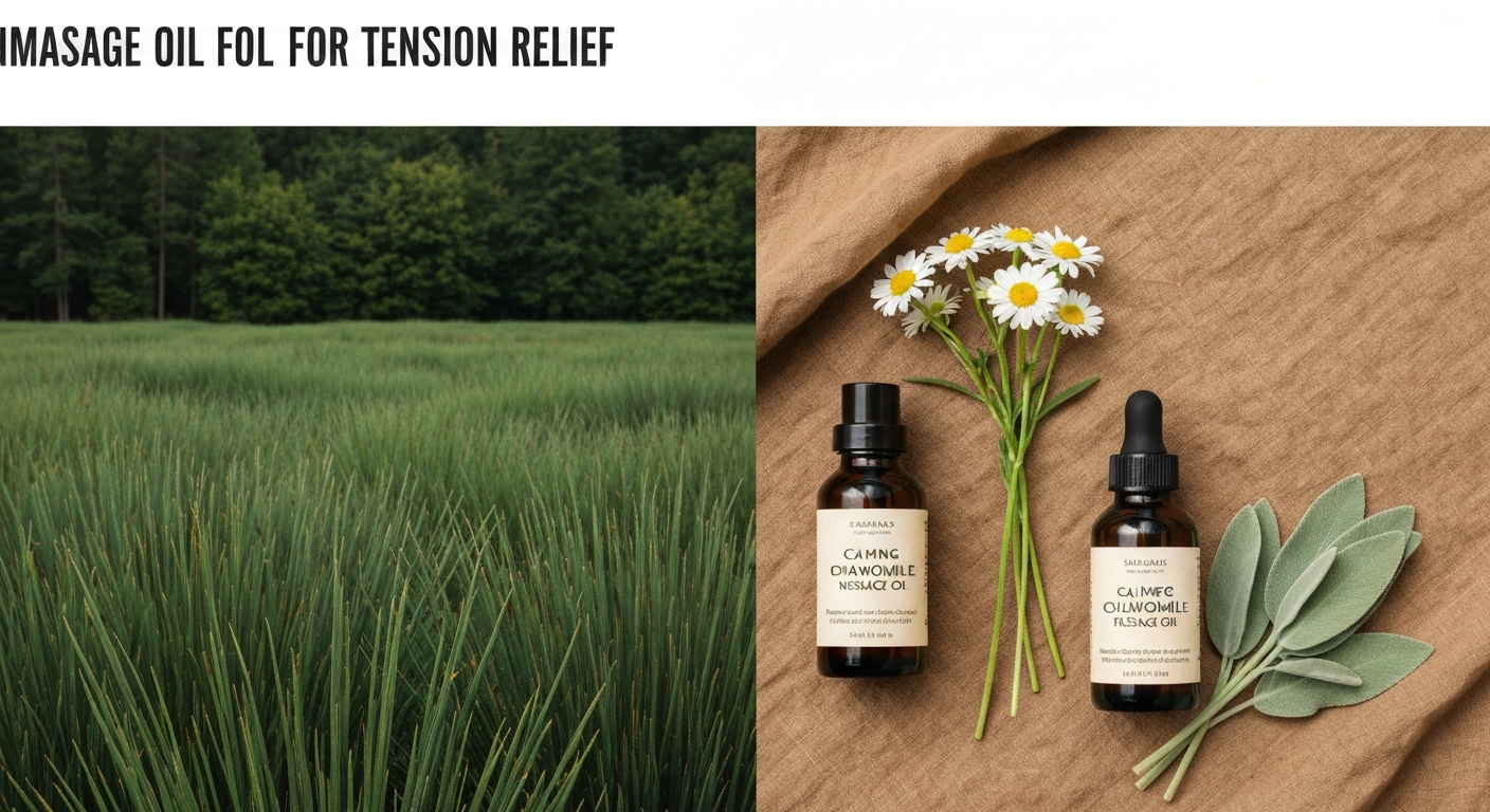 Calming Vetiver and Chamomile Massage Oil for Tension Relief