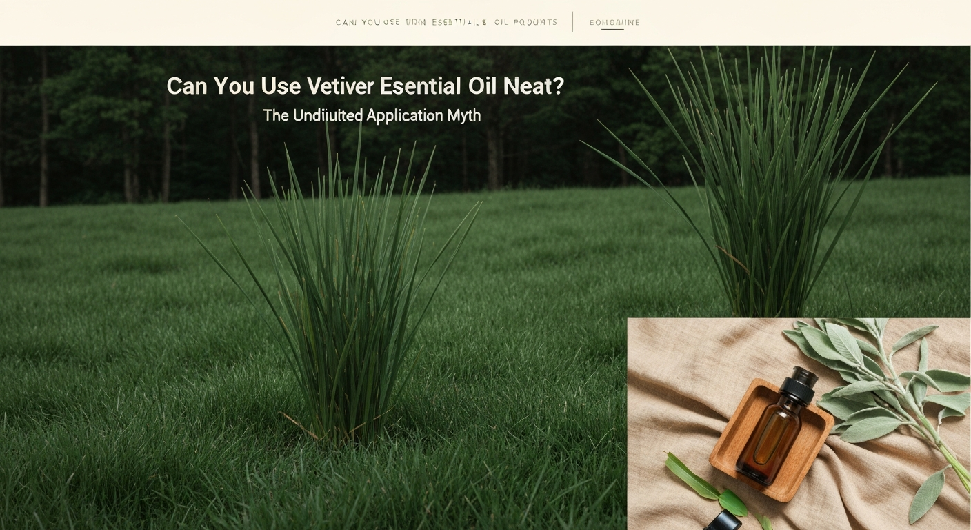 Can You Use Vetiver Essential Oil Neat? The Undiluted Application Myth