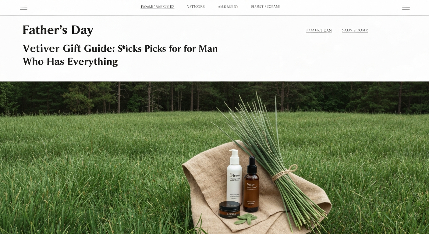 Father's Day Vetiver Gift Guide: Sophisticated Picks for the Man Who Has Everything