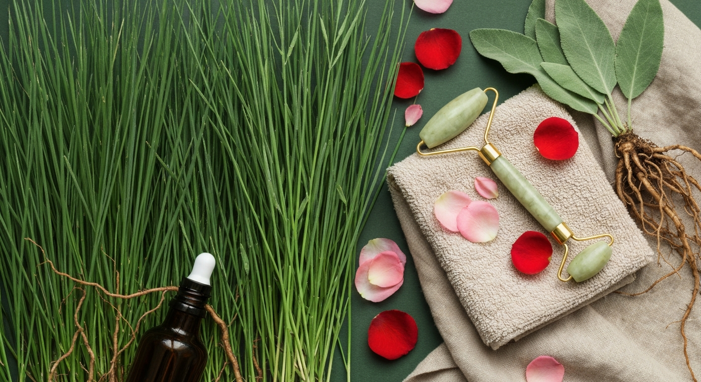 Homemade Vetiver Anti-Aging Face Serum with Rosehip and Frankincense