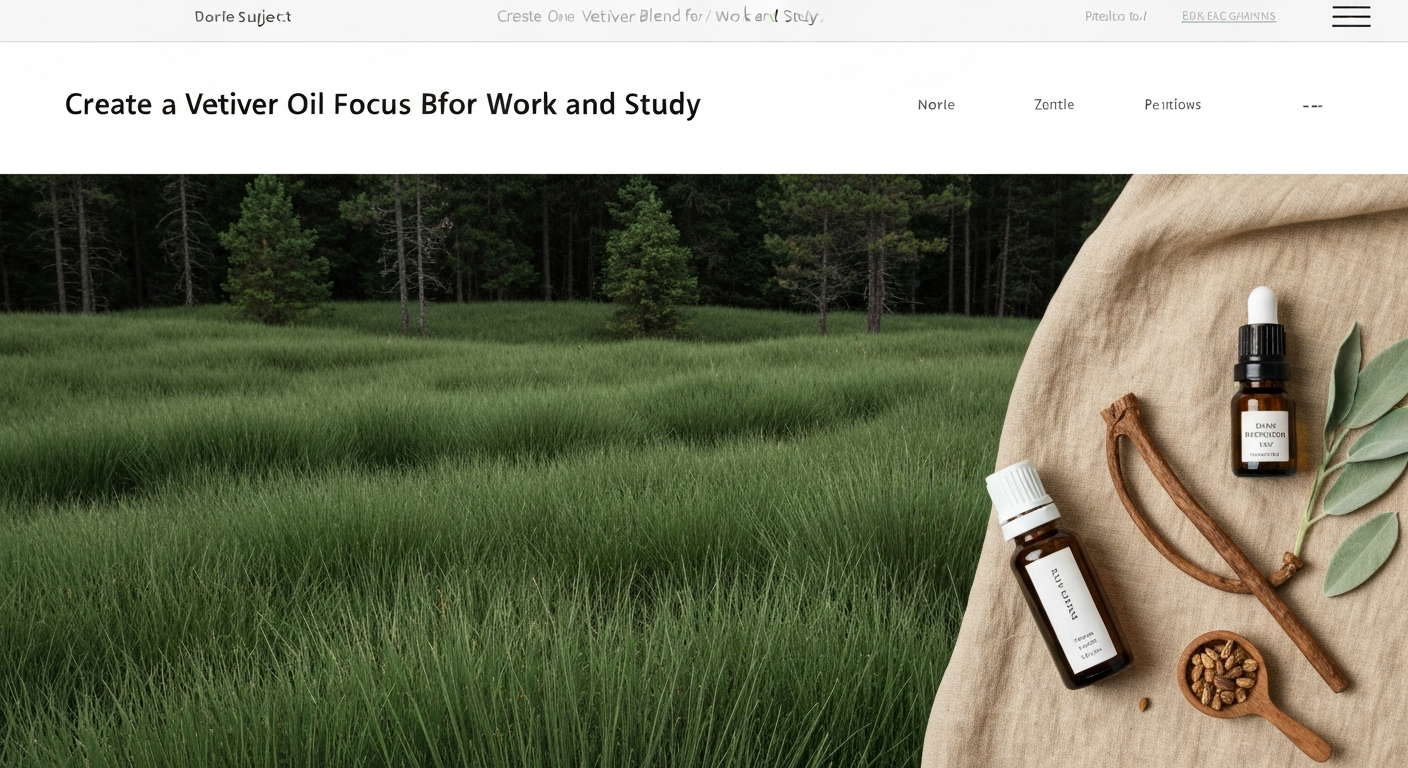 How to Create a Vetiver Oil Focus Blend for Work and Study