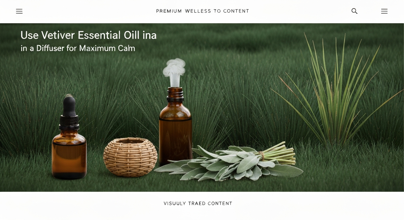 How to Use Vetiver Essential Oil in a Diffuser for Maximum Calm