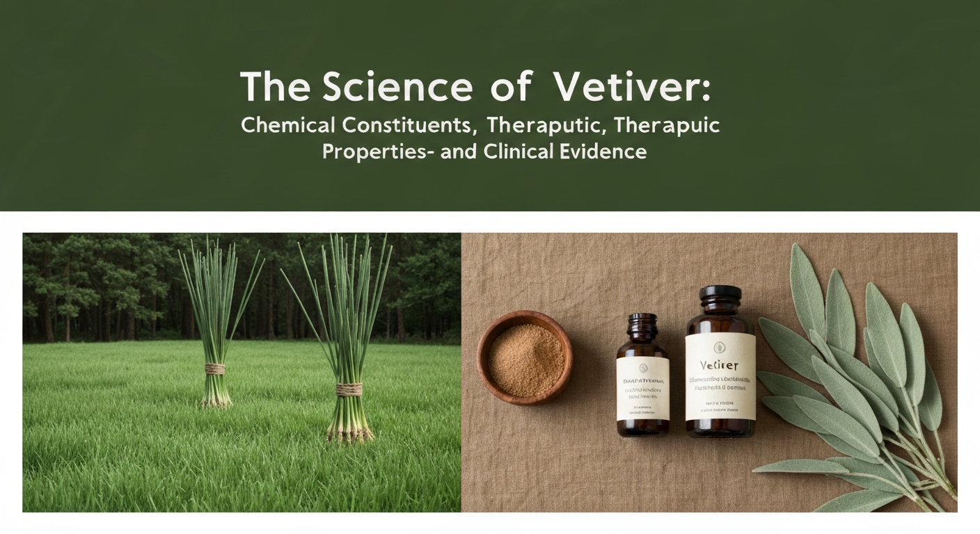 The Science of Vetiver: Chemical Constituents, Therapeutic Properties, and Clinical Evidence