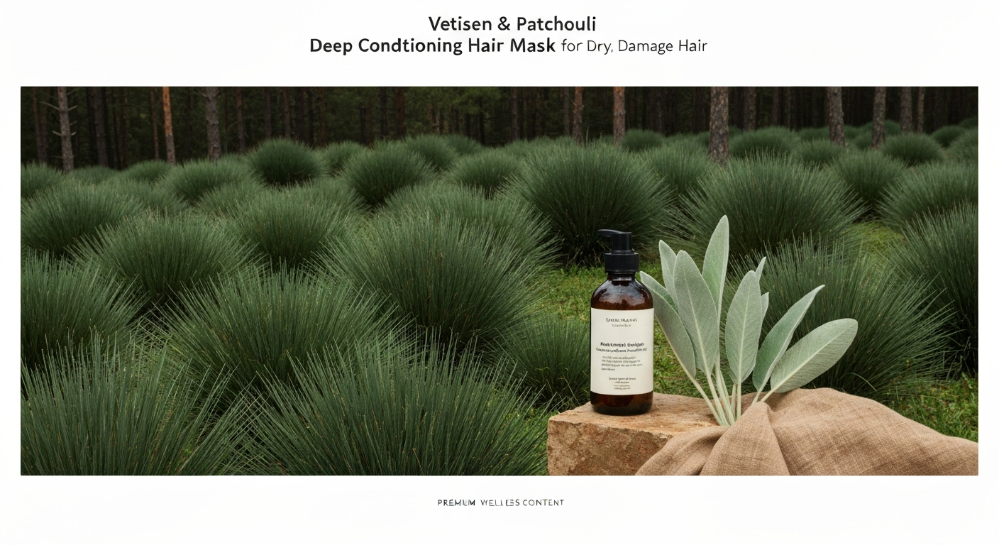 Vetiver and Patchouli Deep Conditioning Hair Mask for Dry, Damaged Hair