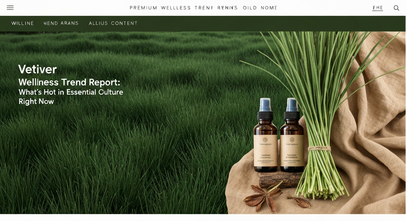 Vetiver and the Wellness Trend Report: What's Hot in Essential Oil Culture Right Now