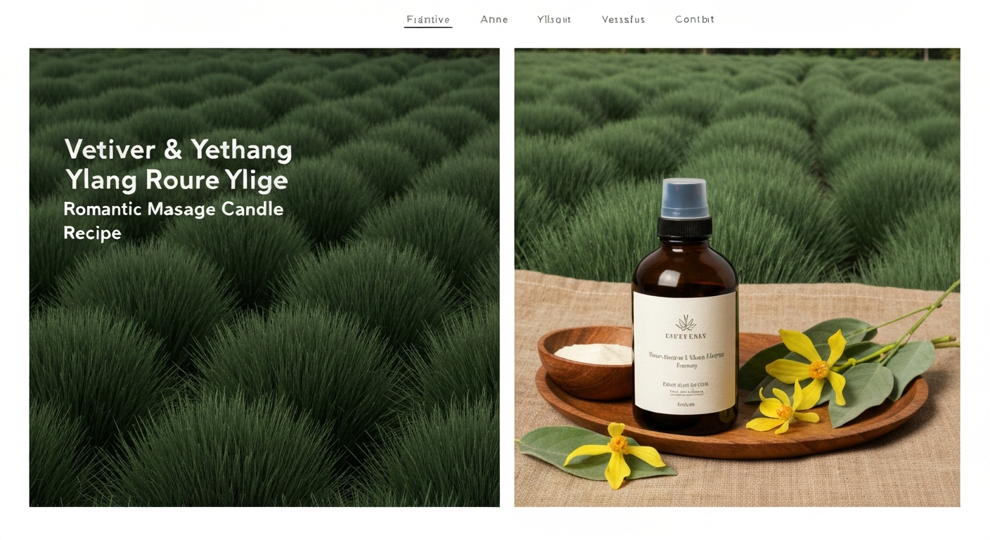 Vetiver and Ylang Ylang Romantic Massage Candle Recipe