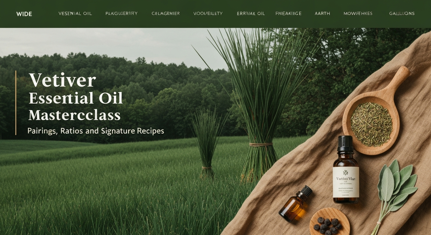 Vetiver Essential Oil Blending Masterclass: Pairings, Ratios, and Signature Recipes