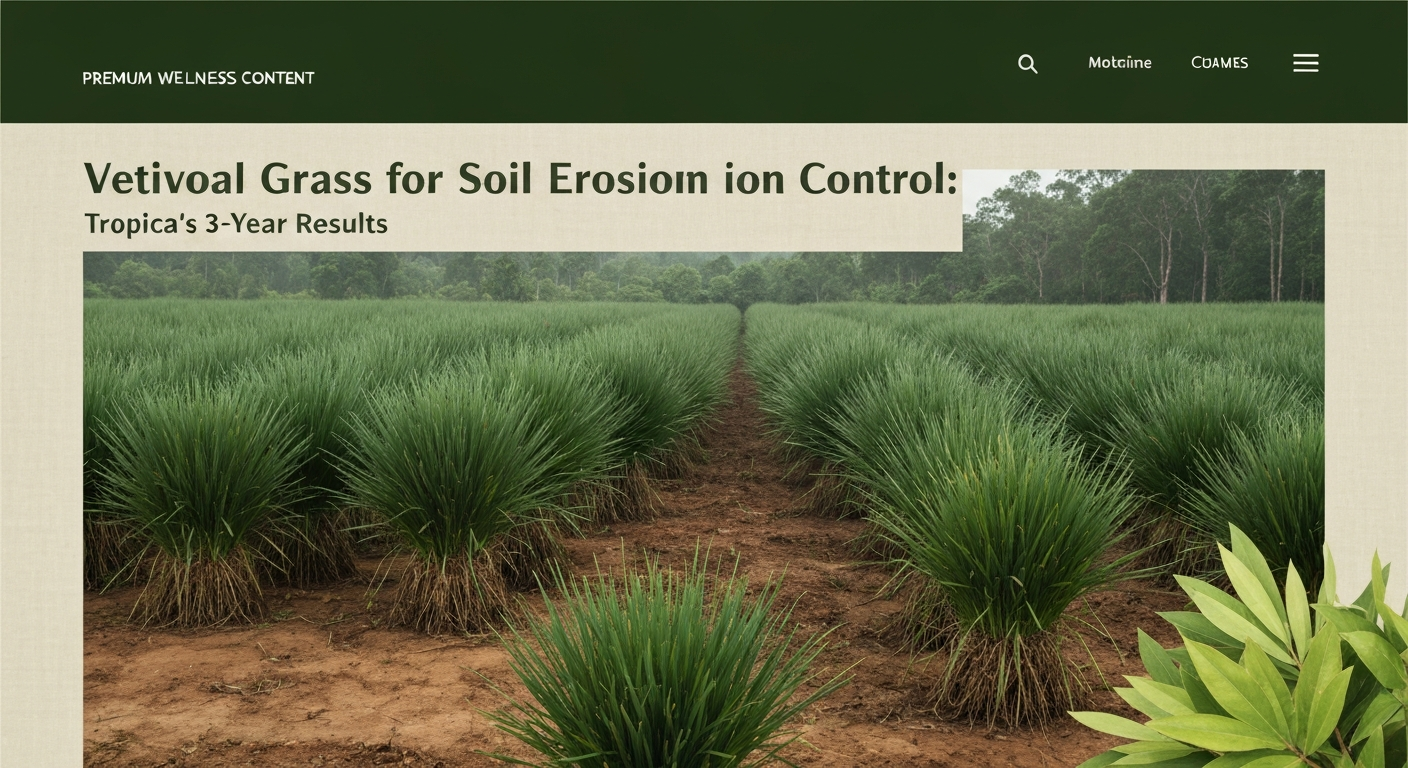 Vetiver Grass for Soil Erosion Control: A Tropical Farm's 3-Year Results